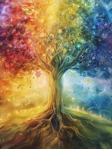 Paint by Numbers for Adults Tree, Plant Paint by Numbers Kits, DIY Color Oil Painting Adult Crafts, Painting Kits with Brushes and Acrylic, for Home Wall Decor, Gifts for Women, 12x16in 3-3161