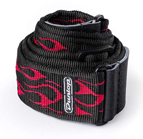 JIM DUNLOP Correa Guitarra Standard Flameado Rojo
