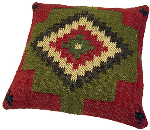 GURU SHOP Kelim Kissenhülle - 40x40 cm Modell 10, Leinen