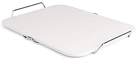 Eddingtons Rectangular Pizza Stone, with Metal Rack by Eddingtons