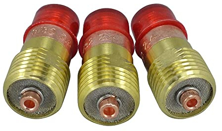 RIVERWELD WIG Gaslinsen-Spannzangenkörper 995795 3,2 mm Düse 2 Stück | 3/32 für QQ300 PTA DB SR WP 17 18 26 WIG-Schweißbrenner