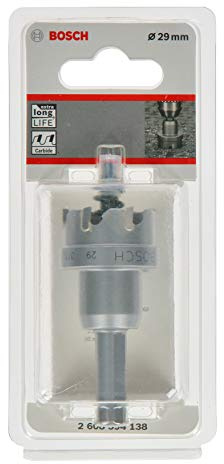 Bosch Professional Carbide Lochsäge Precision for Sheet Metal (Edelstahl, Ø 29 mm, Zubehör Bohrmaschine)