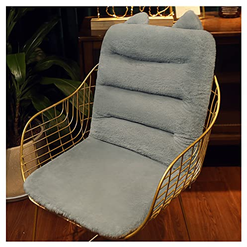 LIYGHFRTIO Cojín Semicerrado De Un Asiento, Peludo Conejo Orejas Cojines para Sillas de Oficina Una Pieza para Alivio de Alivio del Dolor 40x85cm(Color:Gato Gris)