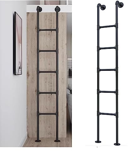 Loft-Treppe für Hochbett 1 1,2 1,3 1,4 1,5 1,6 m, Metall-Etagenbett-Ersatzleiter mit kompletten Kits für oberes Etagenbett/Wohnmobil/Haus/Wohnmobil-Anhänger (Größe: 150 cm (59 Zoll))
