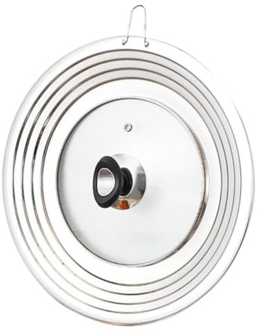 Edelstahl Glasdeckel für Kochtopf, Silber, mit Sichtfenster, gegen Spritzer