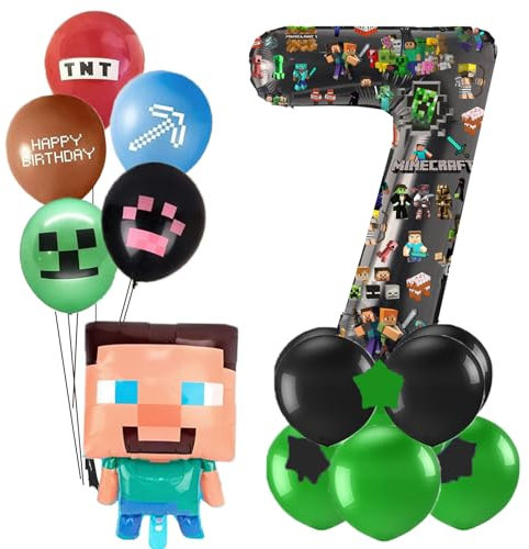 7th Happy Birthday Balloon, 32inch Party Foil Balloons Birthday Party Decorations For Decoration (Number 7)