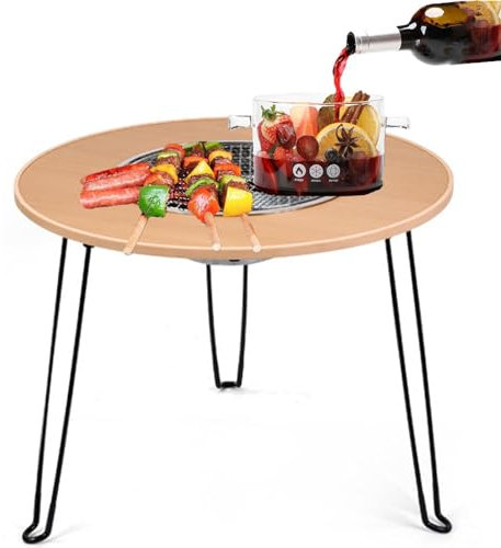 Tavolo da barbecue a carbonella pieghevole portatile per giardino all'aperto e campeggio, compatto e versatile, per feste barbecue