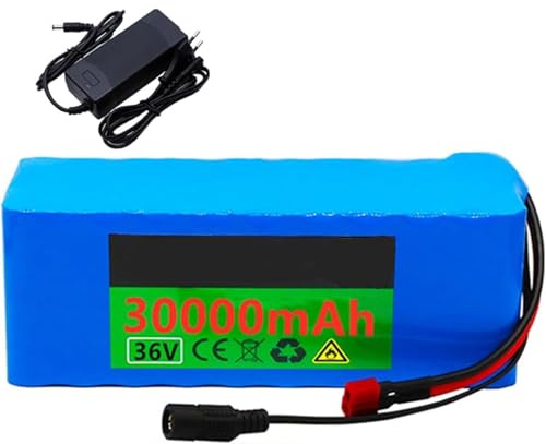 36V 30Ah Battery Electric Bicycle Battery 36V 30AH 10S3P Ebike Lithium Battery with Charger Lithium Battery 36V 30AH Scooter Battery for 250W 500W 800W 1000W Motors