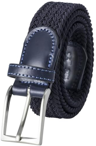 LINDENMANN Textil-Flechtgürtel Herren 35 mm schwarz blau