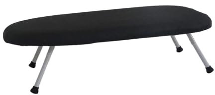 Tabla de Planchar de sobremesa - Minitabla de Planchar Multifuncional de algodón, Plegable y portátil para Coser en casa, Viajar y Usar como Herramienta de Limpieza (Negro)