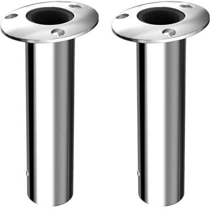 90 Degree Fishing Rod Holder 2 Pack, 316 Stainless Steel Rod Holders for Fishing Boat, Flush Mount, Heavy Duty