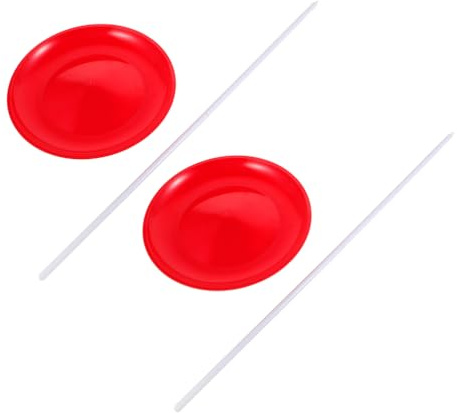 Supvox 2 Stück Jonglierteller und -stab: Requisite für Zirkusnummern und Bühnenauftritte – Teller mit Stäben leicht auszubalancieren