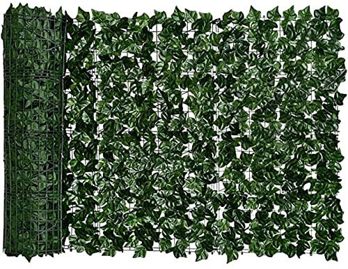 Siepe artificiale – Rotolo di pannelli di recinzione da giardino, traliccio da ritagliare, perfetto per nascondere balconi e giardini schermanti, rivestimento murale in rete resistente.
