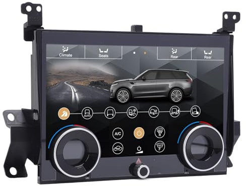 Luocute Panel de Pantalla Táctil de AC AC, Control de Clima LCD Pantalla Calefacción de Asiento Respuesta Rápida DC 9 a 16V para Sport L494 2013 a 2017