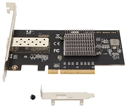 Tarjeta de Red SFP de 10 GB para chipset 82599, Tarjeta de Red óptica PCI Express X8, Puerto SFP único con compatibilidad con Ranura PCIE X8/X16, Adaptador de Red de Alta