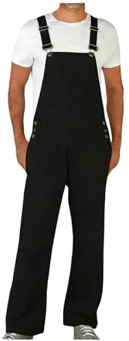 Jeans Latzhose Herren, Latzhose Herren, Denim Jumpsuit Vintage Overall Workwear, Männer Cargohose, mehrere Taschen, breite Jeans, lässig, Arbeit, bequem, atmungsaktiv