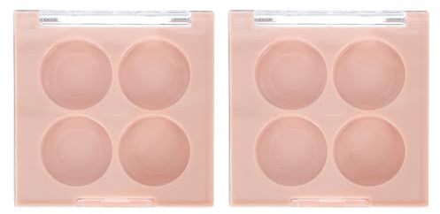 Lurrose Lot de 2 Boîtes de Rangement Cosmétiques Pratiques en Plastique Rose pour Fards à Paupières et Rouges à Lèvres, Organisateur de Maquillage Compact pour Voyage