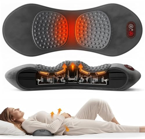 Vederila Rückenvital - 3in1 Rückenmassage-Gerät, Ergo Pur Rücken mit Erwärmung, Vibration & Traktion, Ergopur 3-Zonen-Ergoflow Tiefenmassagegerät, Müdigkeit lindern(Spacegrau,USB)