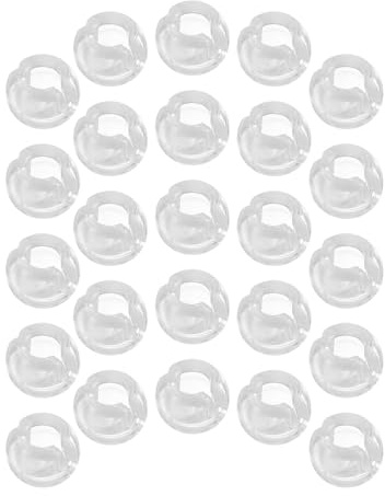 Zerodeko Tope de Cadena de Cuentas Transparente para Persianas, 25 Piezas, Accesorio de Pom para Fijar y Ordenar Cortinas Enrollables Cadena de 4.5 Mm