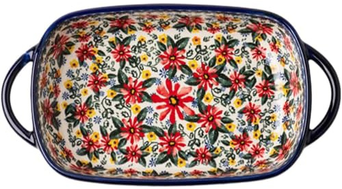 Teglie In Ceramica Con Manici, Insalatiera In Ceramica, Grande Ciotola Per Zuppe per Forno, Fornelli, Torte, Cene E Banchetti; Utilizzabili In Microonde E Forno Tradizionale,rectangle-730ml