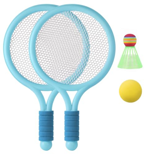 2-pack badmintonset för barn, tennisracketar för inomhus- och utomhuslek, förälder barn utomhusspel leksaker badmintonset för tennisracketar småbarn racket