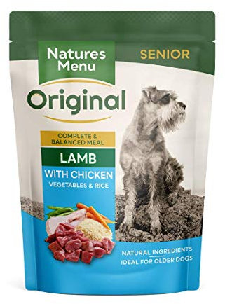 Natures Menu Senior Dog Food Pouch Lamb with Chicken (8 x 300g)