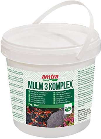 Amtra BIOPOND MULM-3-COMPLEX - degradazione di Limo e melma ed eliminazione dei Cattivi odori in laghetto, Formato 2Kg