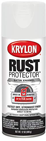 Krylon K06902300 Rust Protector™Rust Preventative Enamel, White, Satin, 12 Ounce