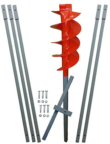 Brunnenandi Erdbohrer Made-in-Germany 160mm-und-6-Meter lang HIER-versch.-Längen VERLÄNGERBAR---- auch als Brunnenbohrer, Handerdbohrer, Erdlochbohrer, Brunnenbohrgerät, Pflanzbohrer, Zaunbohrer, Pfahlbohrer uvm. einsetzbar !