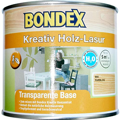 BONDEX Kreativ Holz-Lazur 0,5 L Transparente Base