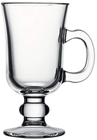 Pasabahce, Juego de 2 vasos de café irlandés en una caja, aprox. 230 cc, con asa, elegantes y bonitos.