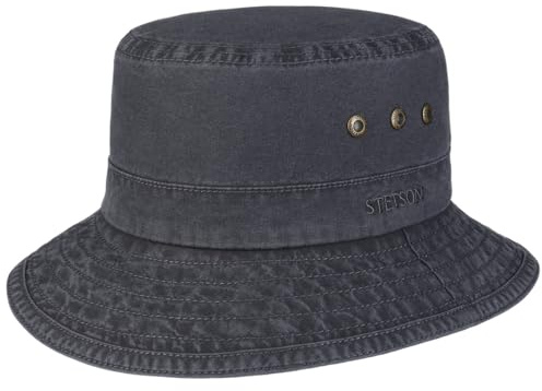Stetson Reston Freizeithut Schlapphut UV-Schutz 40+ Packable Damen und Herren Frühling Sommer dunkelblau S (54-55 cm)
