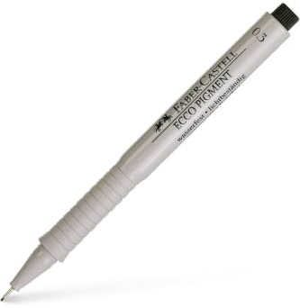 Faber-Castell Tintenfeinschreiber ECCO-PIGMENT, Schreibfarbe: schwarz, Linienbreite: 0,30 mm
