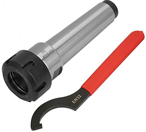 Collet Chuck Holder, MT4 ER32 M16 Carbon Steel Collet Chuck Tooling Holder CNC Milling Lathe Tool with Wrench for Various Types of Drilling and Milling Machine, Spindle Morse Taper Machine