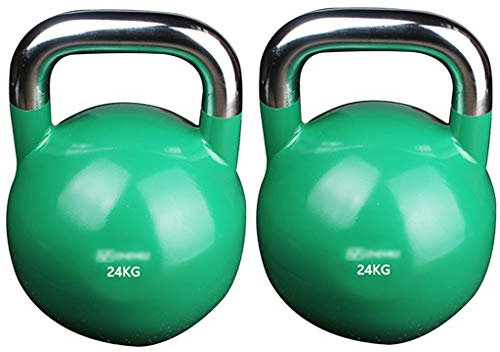 ZYCSKTL Kettlebells Männliche und weibliche Gym Professionelle Kettle, Heimfitnessgeräte Ganzstahl-Kettle, Wettbewerb Kettle (Color : 24kg Green)