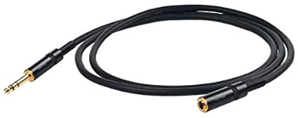 PROEL CHLP190LU10 - Cavo audio Extension con connettore Jack stereo maschio 6.3mm a presa femmina per Jack 6.3 Stereo,10mt, Nero