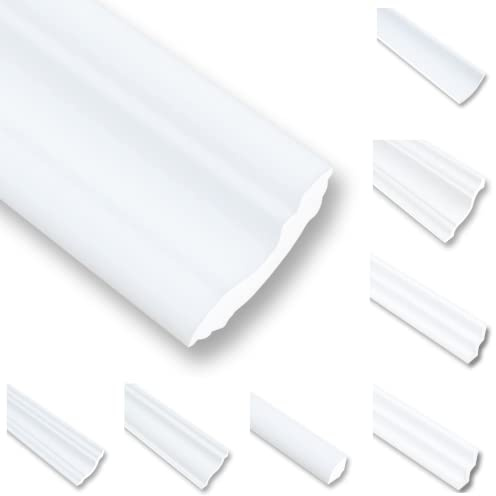40 Meter Deckenleisten Styropor XPS Stuckleisten Abschlussleiste Decke Weiss 30X30 mm Zierprofile Styroporleisten Deckenleisten Zierleisten Sparpaket NC40