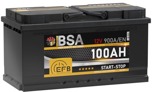 BSA EFB Batterie 100Ah 12V Start Stop Batterie Autobatterie Starterbatterie