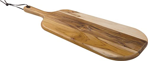 Tramontina Brotschneidebrett LANDHAUS, Teak Holz, FSC, 48 x 19 x 1,8 cm, Holzbrett, Servierbrett, klingenschonend, große Arbeitsfläche