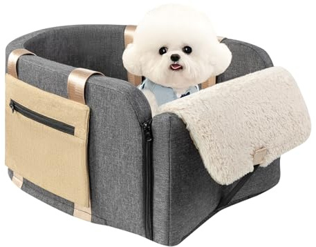 Cathpetic Center Console Dog Car Seat for Dogs to 18lbs,Fits Cars,Trucks