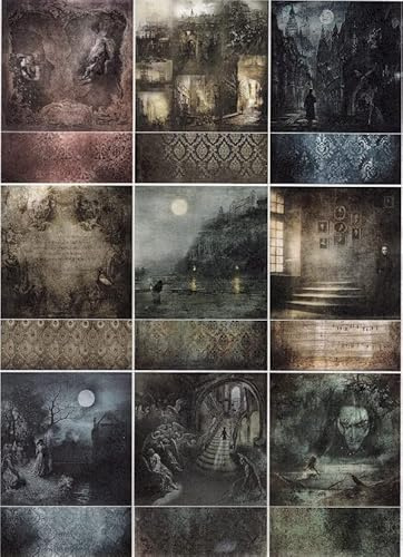 Zita´s Creative Rispapper A4 – Dark Night Collage. Motiv-halmsilke, halmsidenpapper, decoupage-papper