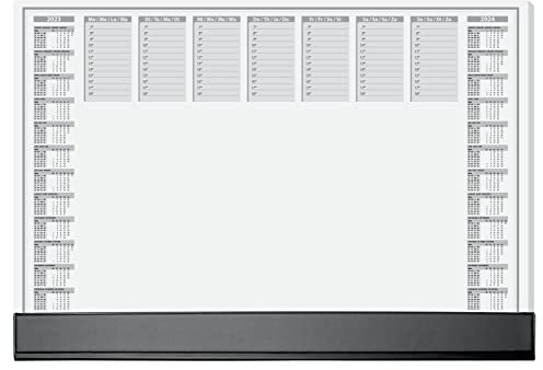 SIGEL HO365 Paper Desk Pad, with 2-year calendar (2023/24), daily, weekly planner with protective strip, A2 (59.5 x 41 cm) 80gsm, 40 sheets