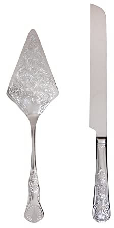 NAJMECHOY Cake Knife Stainless Steel Spatula Set Carved Vintage Baking Utensils,Wedding Birthday Celebration Dessert Servers