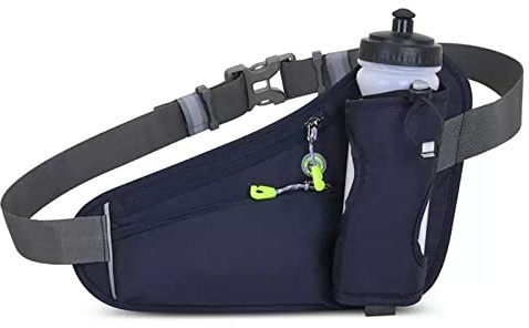 Gürteltasche mit Wasserflaschenhalter für Herren und Damen, zum Laufen, Wandern, Camping, Radfahren, passend für alle Handys (Flasche nicht im Lieferumfang enthalten), Einheitsgröße, Sportlich