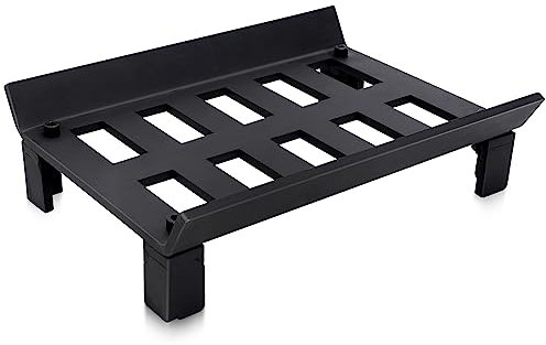 STBoo Fireplace Grate 13in Heavy Duty - Small Fire Grate Cast Iron | Wood Stove Log Holder | Chimney Hearth Wrought Rack | Firewood Log Fire Pit Tray for Indoor & Outdoor Kindling Tool Camping Cooking