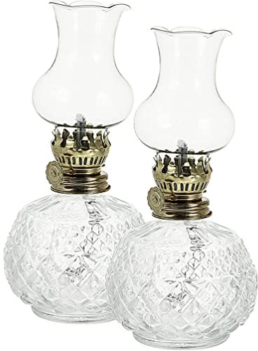 DOITOOL 2st Stumpenkerzenlaterne Kleine Petroleumlampe Alte Lampe Retro-öllampe Vintage Öllampen Für Den Innenbereich Lampenschirm Corp Alte Petroleumlampe Altes Kerosin Groß Werkzeug Glas