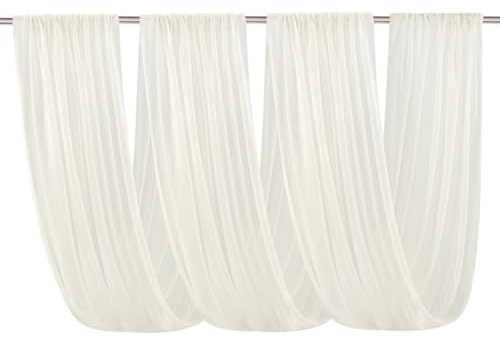 DEEBOW Tende da soffitto Trasparenti in Chiffon Caramello 150 * 600/300 cm per la Decorazione di Nozze Tenda ad Arco per soffitto Decorazione per Matrimoni in Hotel per Matrimoni