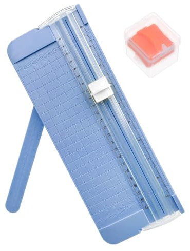 ZAMXHUG Papierschneider - 1 pcs Paper Cutter,Gerader Schneidemaschine mit Automatischem Sicherheitsschutz und Seitenlineal Austauschbare Klinge für Coupon, Bastelpapier, Etikett und Foto