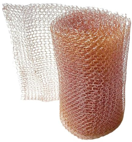 Kupferband Gegen Schnecken Schneckenschutz, 9m x 127mm Schneckenzaun Kupfer Kupfernetz Schneckenkragen, Kupferdraht Kupferwolle für Garten Schneckenabwehr Hochbeet, Mäuse Abwehr