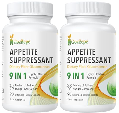 Natural Appetite Suppressant and Fat Burner for Women - High Dose Glucomannan from Konjac Root - with Green Tea Extract, Cayenne Pepper Extract, Vitamins B6 & B12 - Vegan (90 Count (Pack of 2))